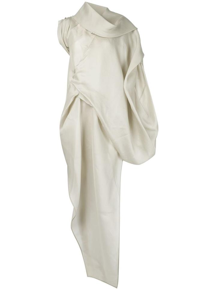 Rick Owens - Softwirl Organza Dress - Women - Cotton/rubber - 42, Women's, Nude/neutrals, Cotton/rubber