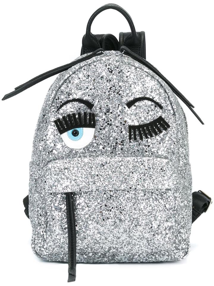 Chiara Ferragni 'flirting' Glitter Backpack - Metallic