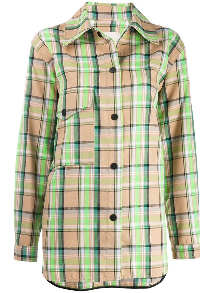 Tela Checked Shirt Jacket - Neutrals