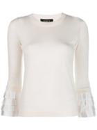 Paule Ka Pleated Cuffs Jumper - White