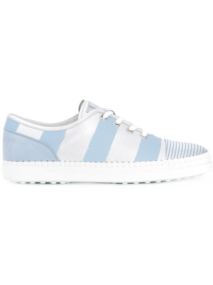 Tod's Striped Trainers - Grey