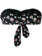 Stella Mccartney - Vintage Floral Bandeau Bikini Top - Women - Polyamide/polyester/spandex/elastane - L, Blue, Polyamide/polyester/spandex/elastane