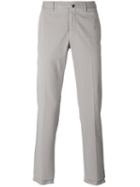 Incotex Classic Chinos, Size: 48, Grey, Cotton/spandex/elastane