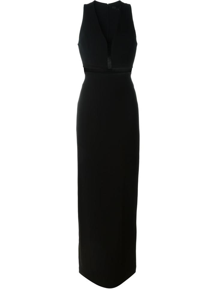 Alexander Wang Fishline Evening Dress, Women's, Size: 4, Black, Triacetate/polyester/spandex/elastane