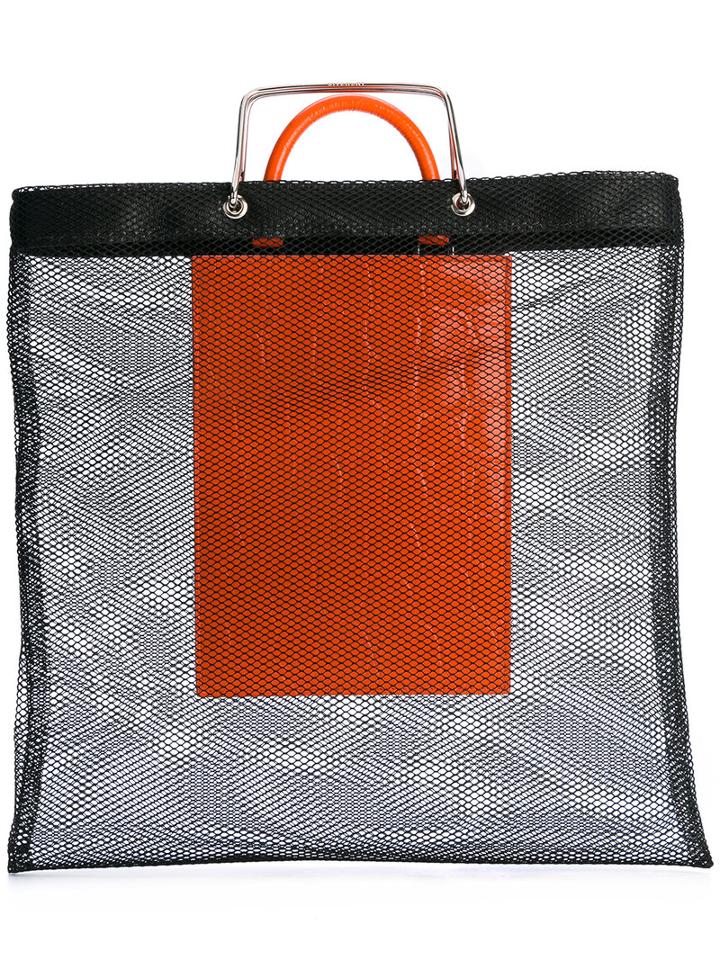 Givenchy - Mesh Shopping Bag - Women - Leather/polyamide - One Size, Black, Leather/polyamide