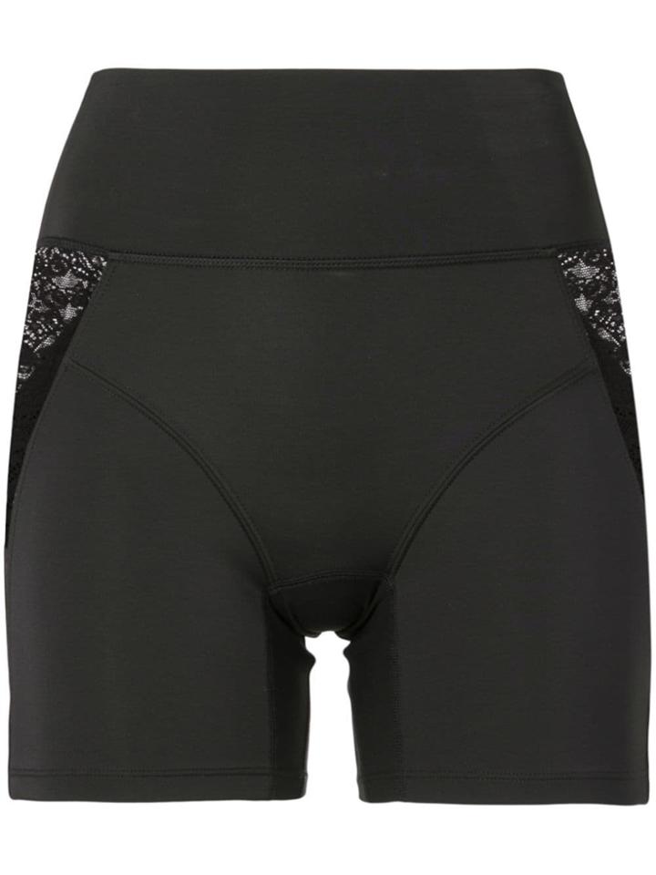 Kiki De Montparnasse Lace-trimmed Biker Shorts - Black
