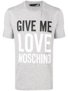 Love Moschino Peace Short Sleeved T-shirt - Grey