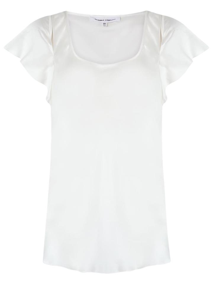 Gloria Coelho - Panelled Blouse - Women - Silk - G, White, Silk