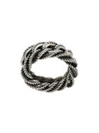 Ugo Cacciatori Rope Engraving Ring - Metallic
