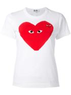 Comme Des Garçons Play - Heart Print T-shirt - Women - Cotton - M, Women's, White, Cotton