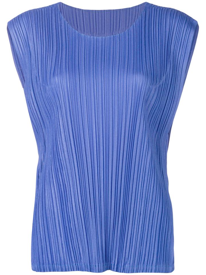 Pleats Please By Issey Miyake Plissé Top - Blue