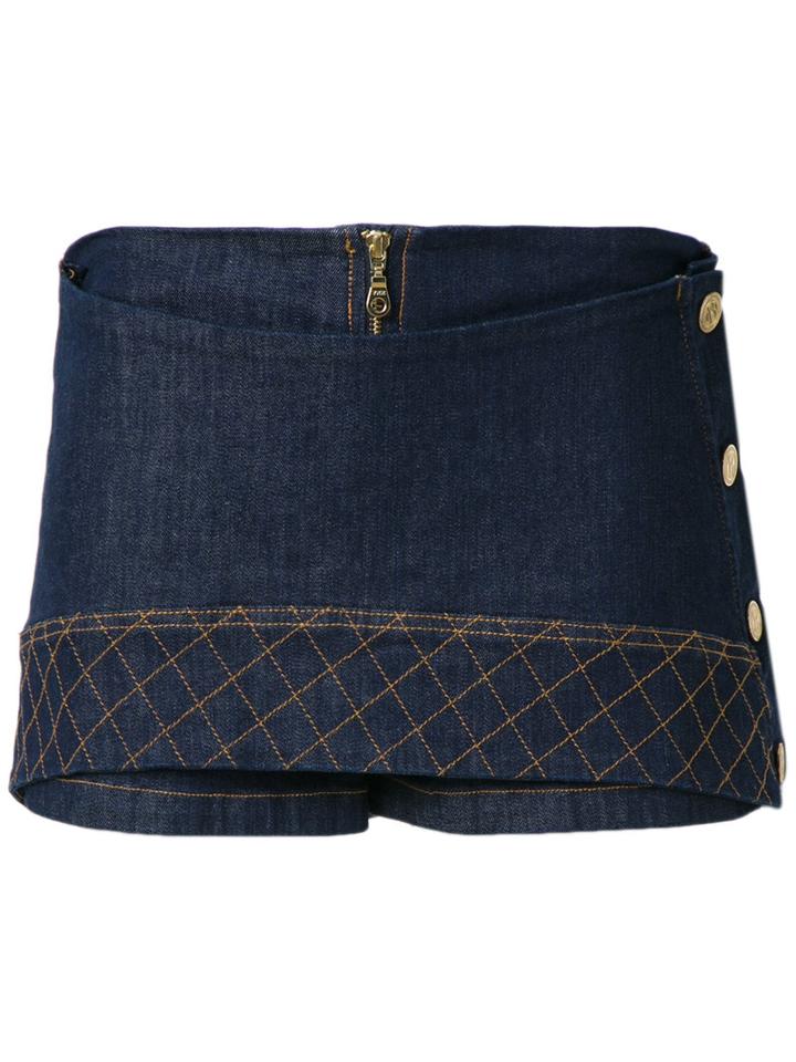 Andrea Bogosian Skorts, Women's, Size: Medium, Blue, Cotton/spandex/elastane