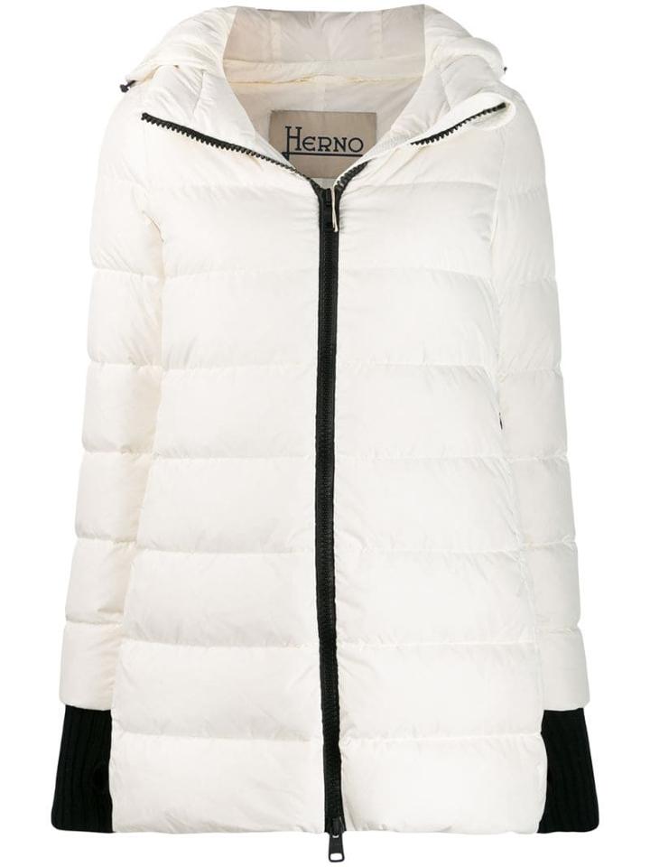 Herno Hooded Padded Coat - White