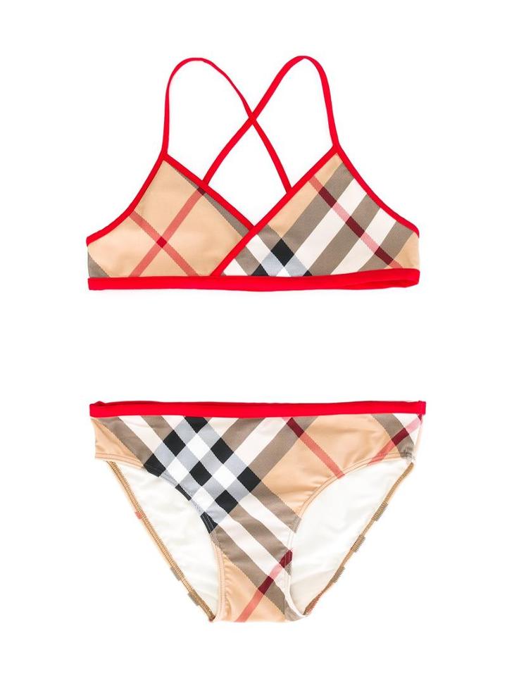 Burberry Kids New Classic Check Bikini, Girl's, Size: 14 Yrs