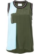Isabelle Blanche - Zip Pocket Tank Top - Women - Silk - M, Women's, Green, Silk