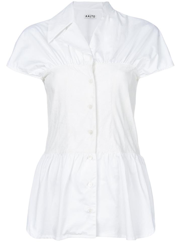 Aalto Gathered Waist Blouse - White