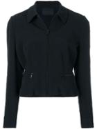 Prada Pre-owned Zipped Fitted Jacket - Black