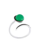 Christina Debs Chrysoprase And Diamond Rimng