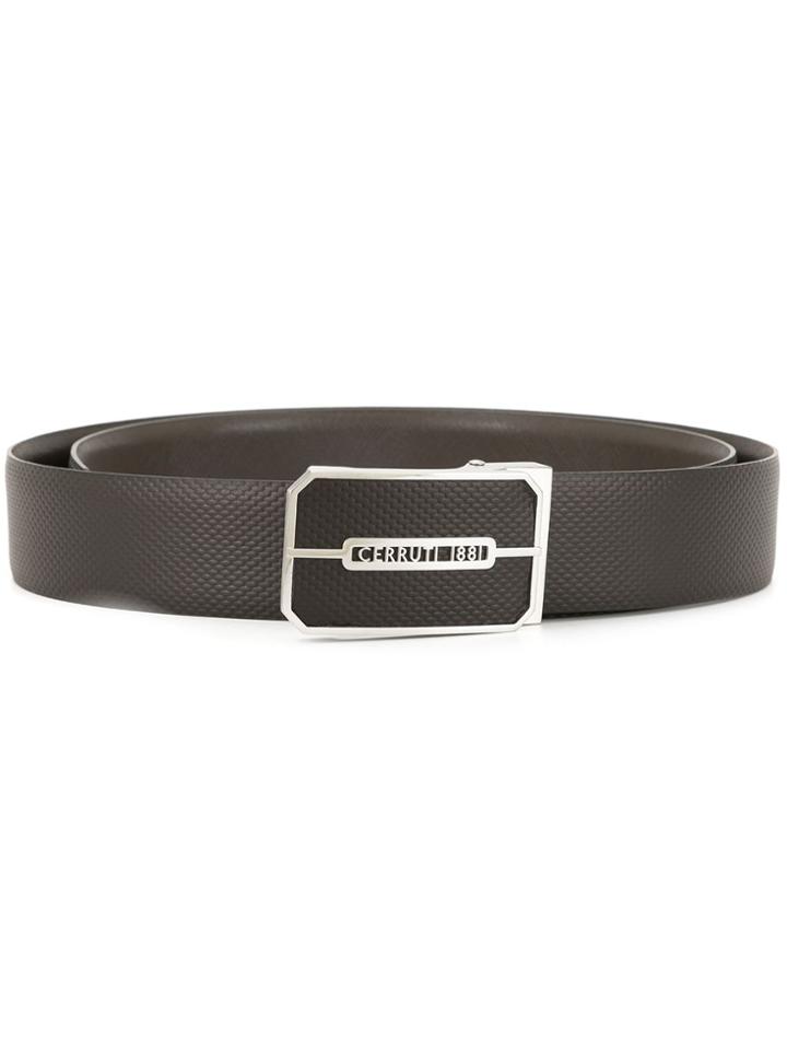 Cerruti 1881 Branded Buckle Belt - Brown