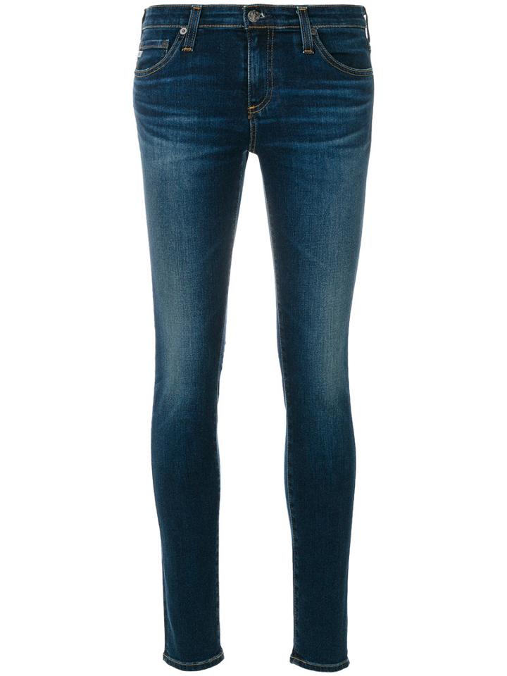 Ag Jeans - Washed Skinny Jeans - Women - Cotton/polyurethane - 27, Blue, Cotton/polyurethane
