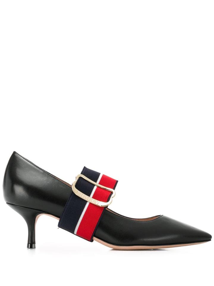 Bally Contrast Strap Pumps - Black