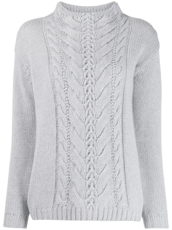 Agnona Cable Knit Jumper - Grey