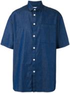 Sunnei Oversized Denim Shirt, Men's, Size: Small, Blue, Cotton