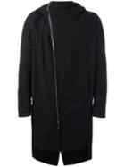Masnada Off Centre Fastening Coat, Men's, Size: 50, Black, Wool/viscose/polyamide/virgin Wool