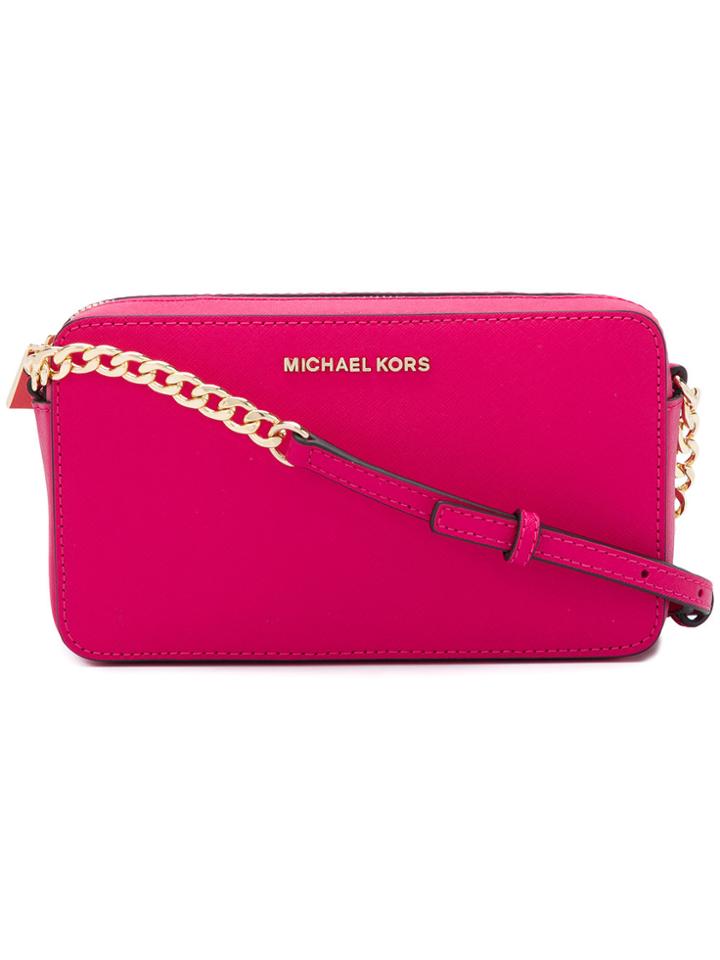 Michael Michael Kors Jet Set Small Crossbody Bag - Pink & Purple