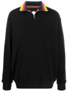 Paul Smith Contrast V-neck Jumper - Black