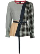 Guild Prime Printed Panel Blouse - Grey
