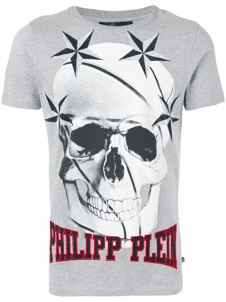 Philipp Plein - Skull Print T-shirt - Men - Cotton - S, Grey, Cotton