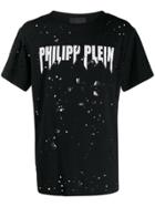 Philipp Plein Destroyed Logo T-shirt - Black