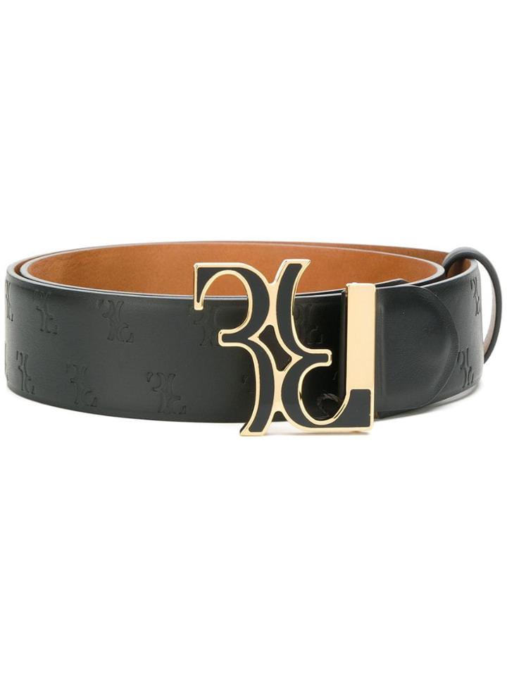 Billionaire Logo Plaque Belt - Black
