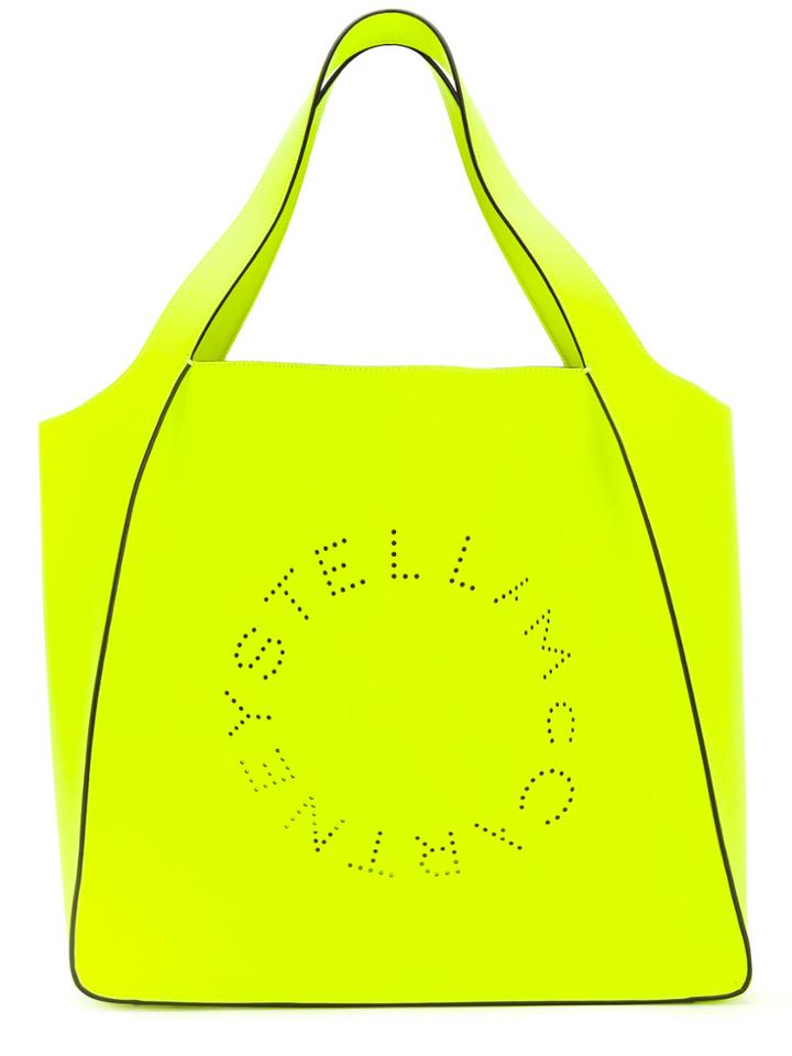 Stella Mccartney Perforated Logo Tote - Yellow & Orange