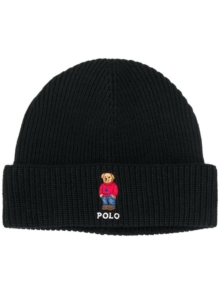 Polo Ralph Lauren Signature Teddybear Beanie Hat - Black
