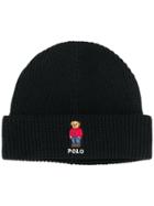 Polo Ralph Lauren Signature Teddybear Beanie Hat - Black