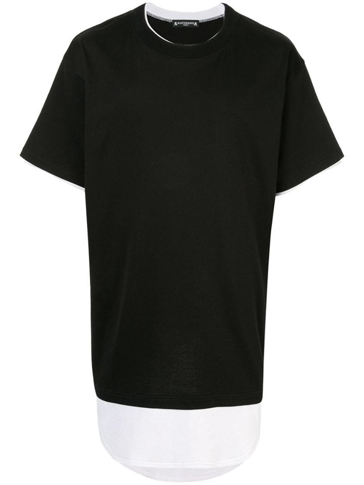 Mastermind World Layered Skull Print T-shirt - Black
