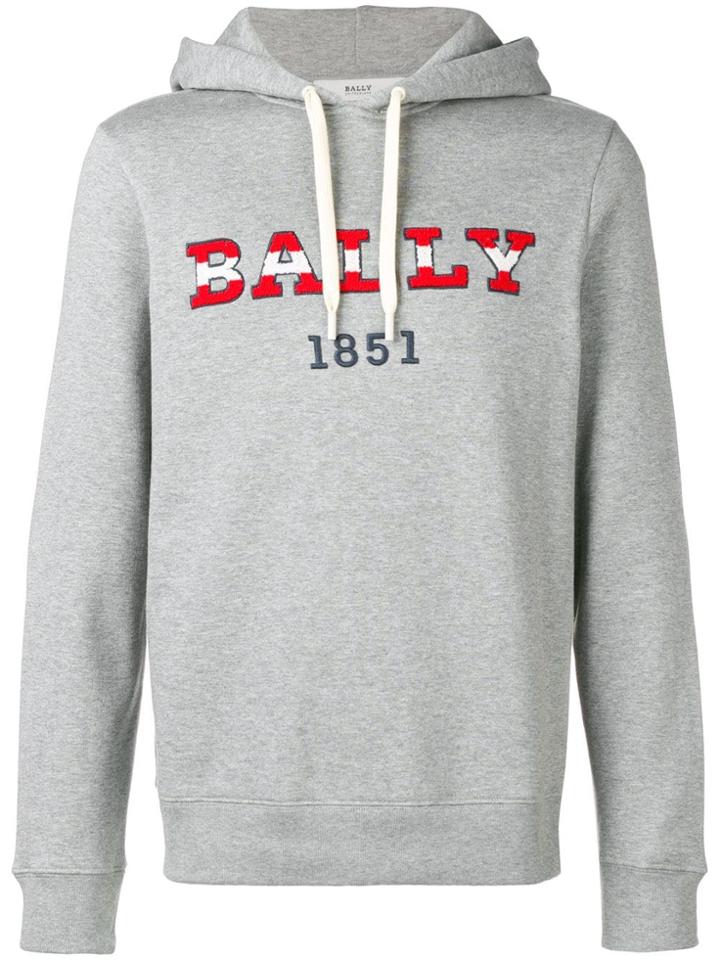 Bally Logo Hoodie - Grey