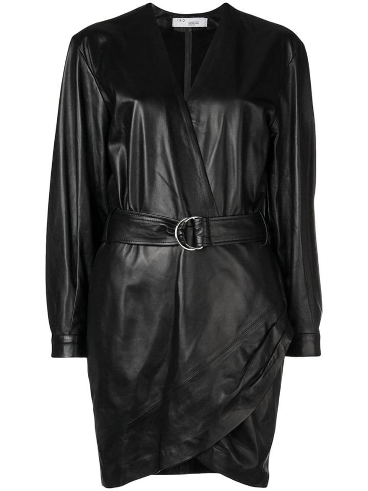 Iro Belted Wrap Dress - Black
