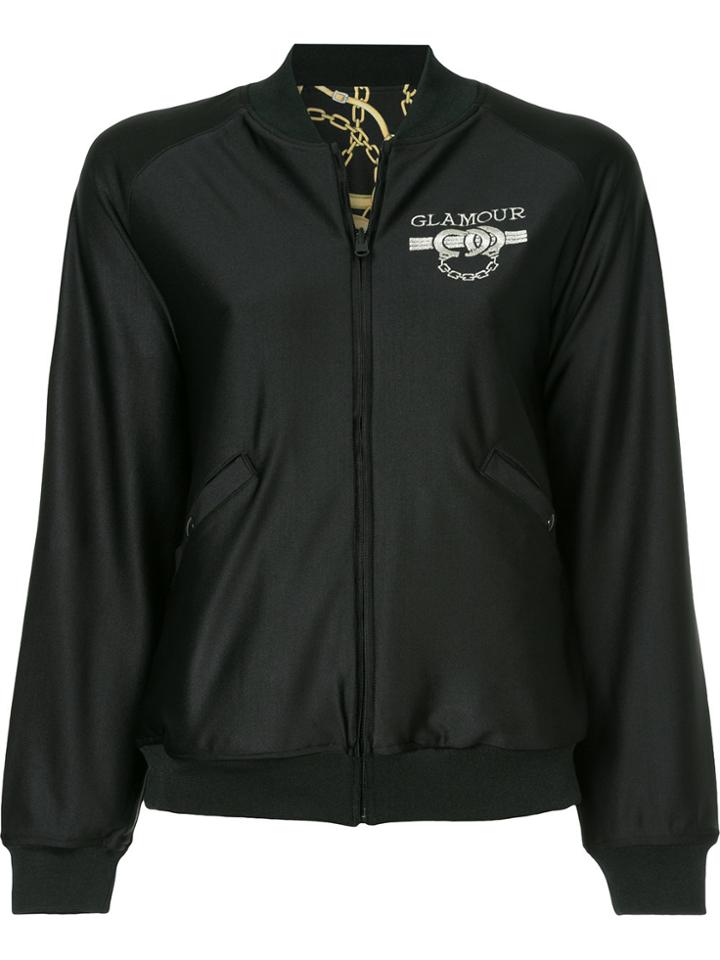 Hysteric Glamour Logo Print Bomber Jacket - Black