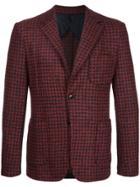 Estnation Checked Blazer - Red