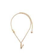 Versace Barocco Letter Necklace - Gold