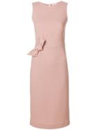 P.a.r.o.s.h. Bow-tied Midi Dress - Pink & Purple