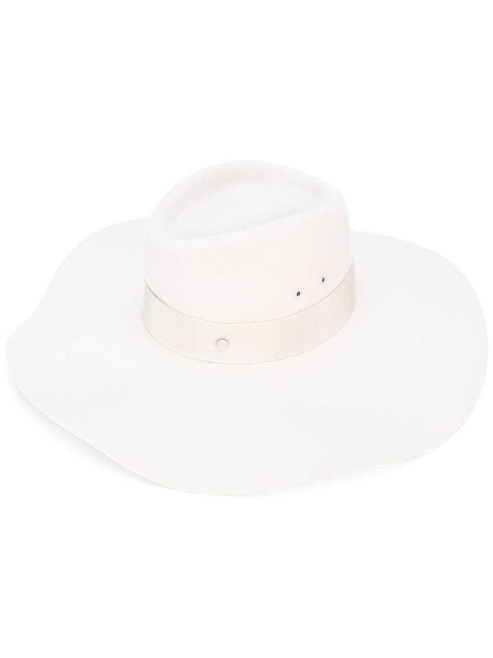 Maison Michel - Elodie Hat - Women - Rabbit Fur - M, Grey, Rabbit Fur