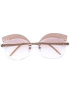 Sama Eyewear Loree Rodkin Wink Sunglasses - Metallic