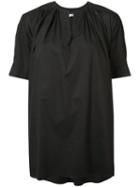 Derek Lam Slit Front Blouse, Women's, Size: 38, Black, Cotton