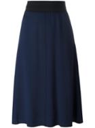 Msgm A-line Mid-length Skirt, Women's, Size: 38, Blue, Polyester/acetate/viscose