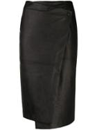 Nude Fitted Pencil Skirt - Black