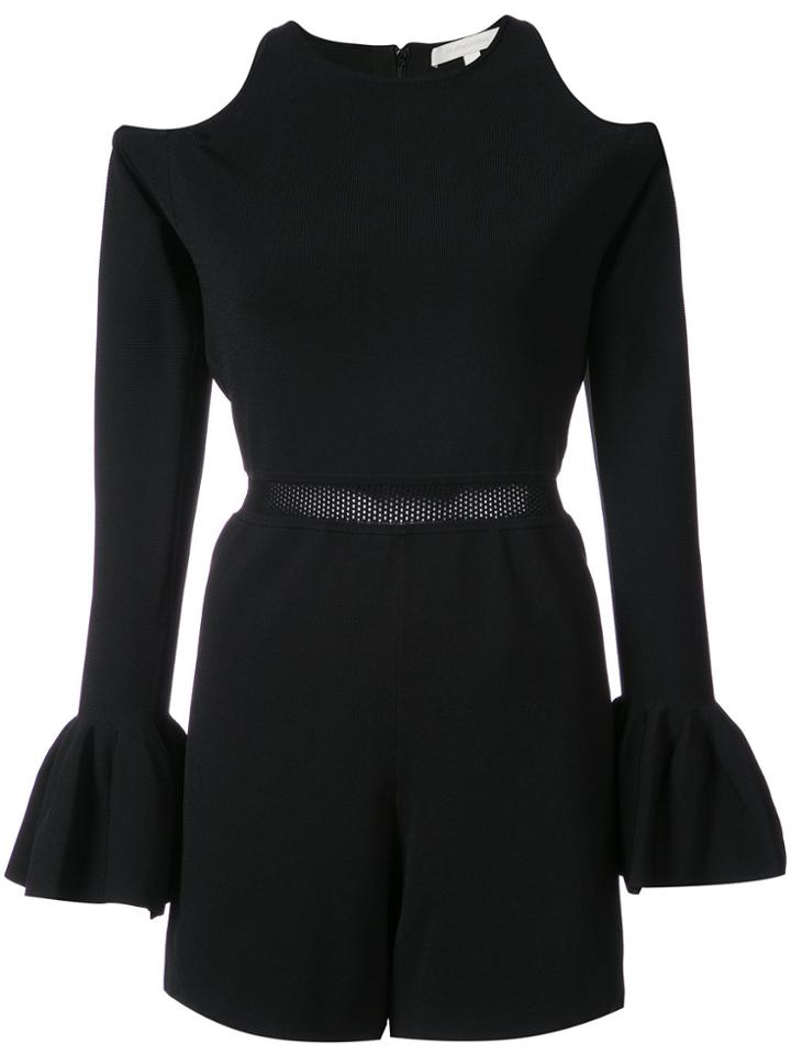 Jonathan Simkhai Ruffle Sleeve Playsuit - Black